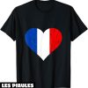 Fete Nationale T-Shirt Drapeau France Ceur Fierte