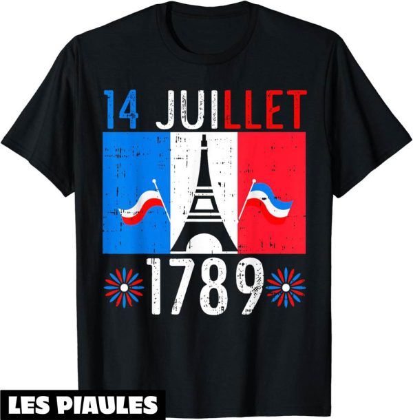 Fete Nationale T-Shirt Fete 14 Juillet Drapeau Francais