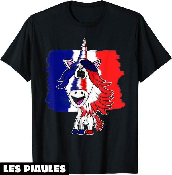 Fete Nationale T-Shirt Francais Licorne Du 14 Juillet