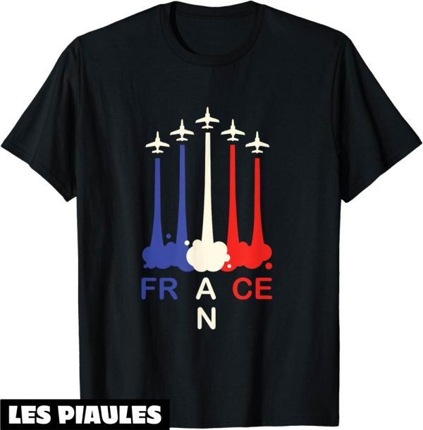 Fete Nationale T-Shirt France Tricolore Francaise Avion Jets