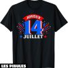 Fete Nationale T-Shirt Joyeux 14 Juillet Francaise Tricolore