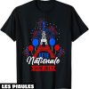 Fete Nationale T-Shirt Joyeux 14 Juillet France Tour Eiffel