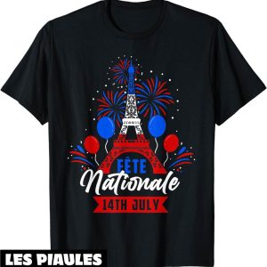 Fete Nationale T-Shirt Joyeux 14 Juillet France Tour Eiffel