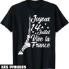 Fete Nationale T-Shirt Joyeux 14 Juillet Tricolore Francaise