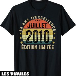 Fete Nationale T-Shirt Juillet 2010 14 Anniversaire Cadeau