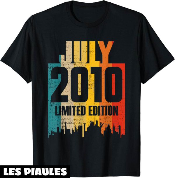 Fete Nationale T-Shirt Juillet 2010 14 Ans Anniversaire