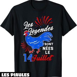 Fete Nationale T-Shirt Les Legendes Sont Nees Le 14 Juillet