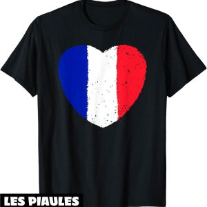 Fete Nationale T-Shirt Maillot Drapeau Coeur Bastille
