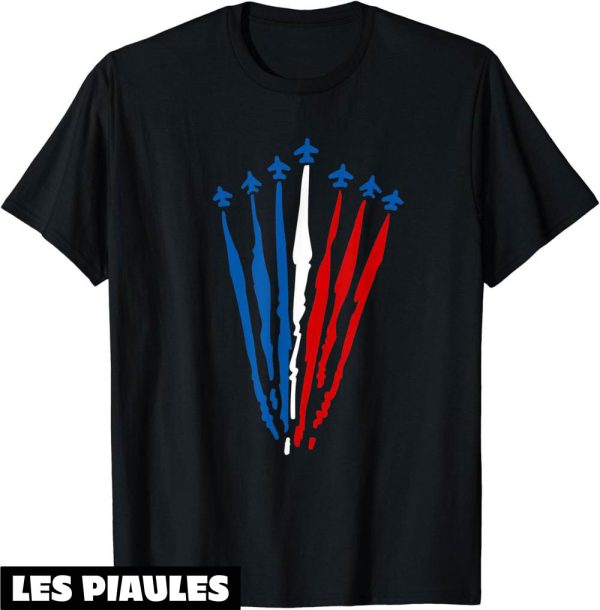 Fete Nationale T-Shirt Maillot Tricolore Avion Bastille