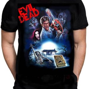 Film T-Shirt Avec Inscription Evil Dead