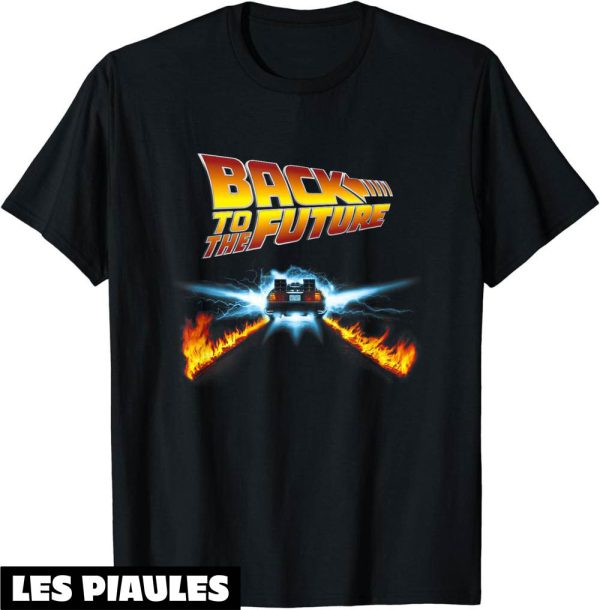 Film T-Shirt Back To The Future Delorean Et Logo
