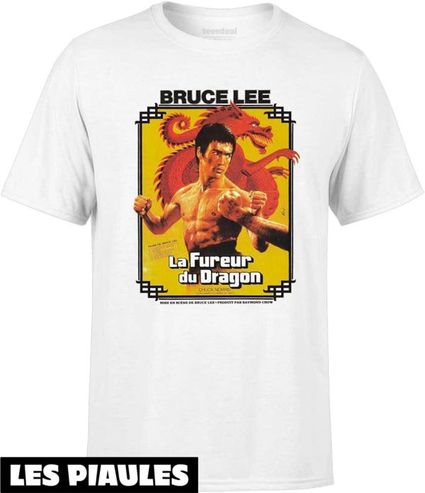 Film T-Shirt Bruce Lee La Fureur Du Dragon Kung Fu