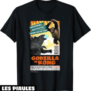 Film T-Shirt Godzilla Vs Kong Titan-Vision Poster Retro