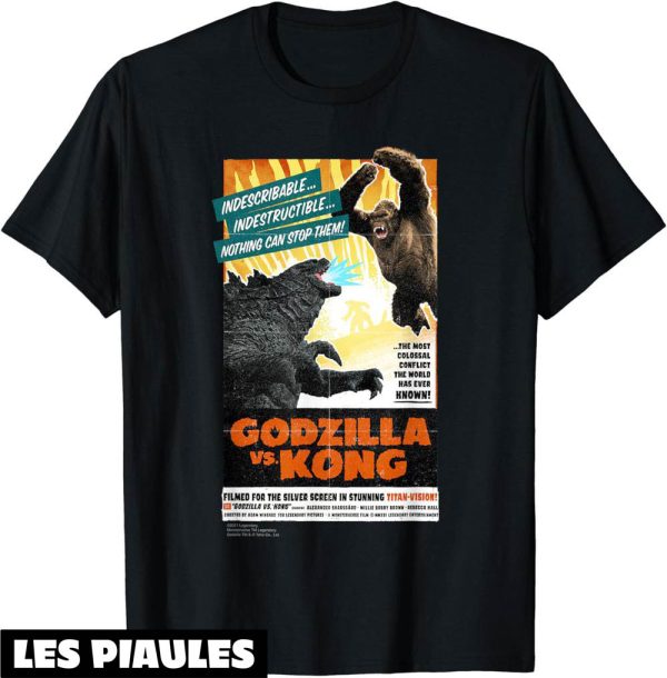Film T-Shirt Godzilla Vs Kong Titan-Vision Poster Retro