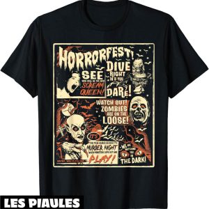 Film T-Shirt Horrorfest Film D’halloween Old Time Horror