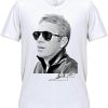 Film T-Shirt Steve McQueen Lunette Noire Acteur Culte Cinema