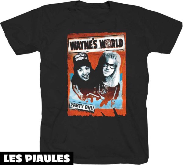 Film T-Shirt Waynes World Avec Inscription Hollywood Komodie