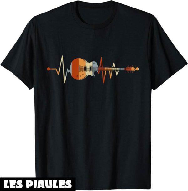 Musique T-Shirt Battement De Coeur Guitare