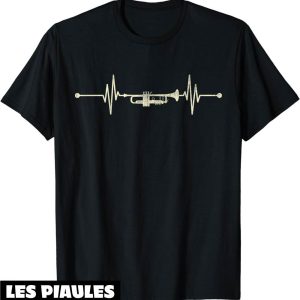Musique T-Shirt Battement De Coeur Jazz Musique Trompette