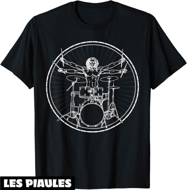 Musique T-Shirt Batteur Drummer Batterie Tambours Cadeau