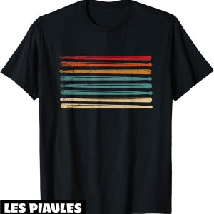 Musique T-Shirt Batteur Musique Drums Drummer Retro
