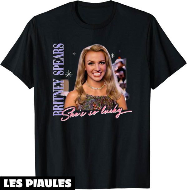 Musique T-Shirt Britney Spears Elle Est Si Chanceuse
