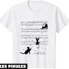 Musique T-Shirt Chats Mignons Jouent Avec Des Partitions