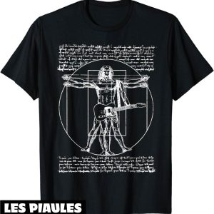 Musique T-Shirt Da Vinci Vitruvian Guitar Man Rock N Roll