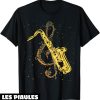 Musique T-Shirt De Jazz Saxophoniste Saxo Cle De Sol