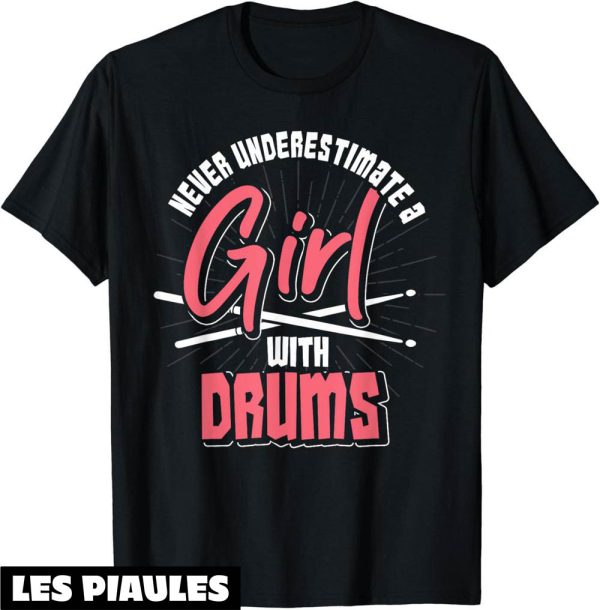 Musique T-Shirt Drummer Percussion Cadeau Batterie