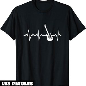 Musique T-Shirt Guitare Electrique Battement De Ceur