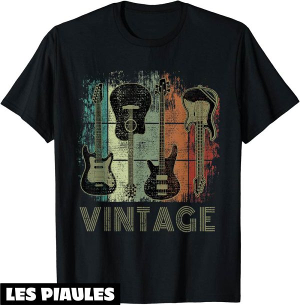 Musique T-Shirt Guitare Vintage Pour Les Musiciens