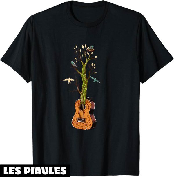 Musique T-Shirt Guitariste La Nature Les Oiseaux L’arbre