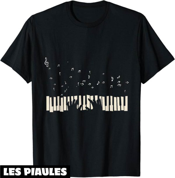Musique T-Shirt Idee Cadeau Pour Le Pianiste Clavier Piano