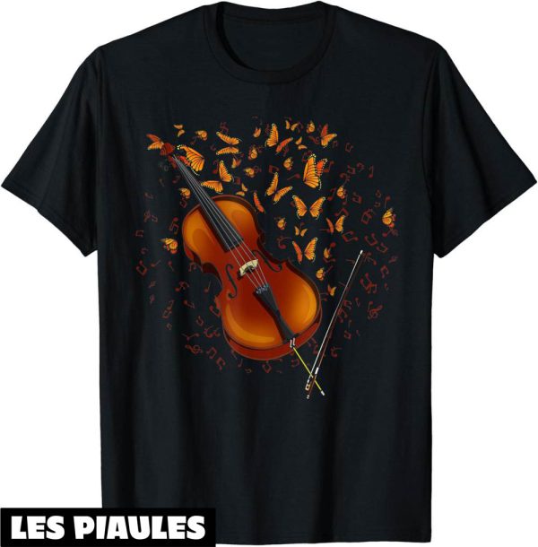 Musique T-Shirt Instrument De Musique Cadeau Papillon