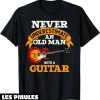 Musique T-Shirt Musicien Retraite Guitariste Rock Guitare