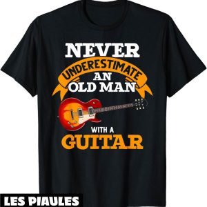 Musique T-Shirt Musicien Retraite Guitariste Rock Guitare