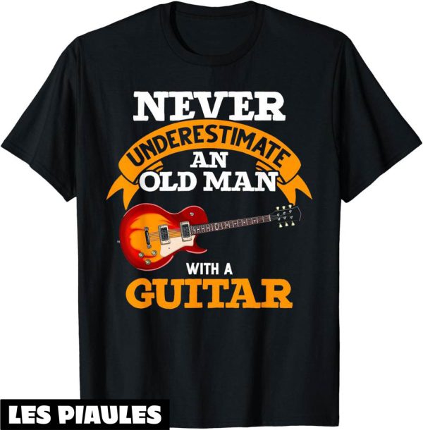 Musique T-Shirt Musicien Retraite Guitariste Rock Guitare