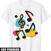 Musique T-Shirt Notes De Musique Colorees Retro