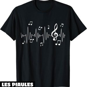 Musique T-Shirt Notes De Musique Heartbeat Cle De Sol
