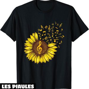Musique T-Shirt Notes De Musique Tournesol Pour Les Amateurs