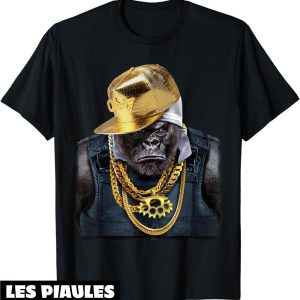 Musique T-Shirt Rappeur Gorille En Tenue De Style Hip-Hop