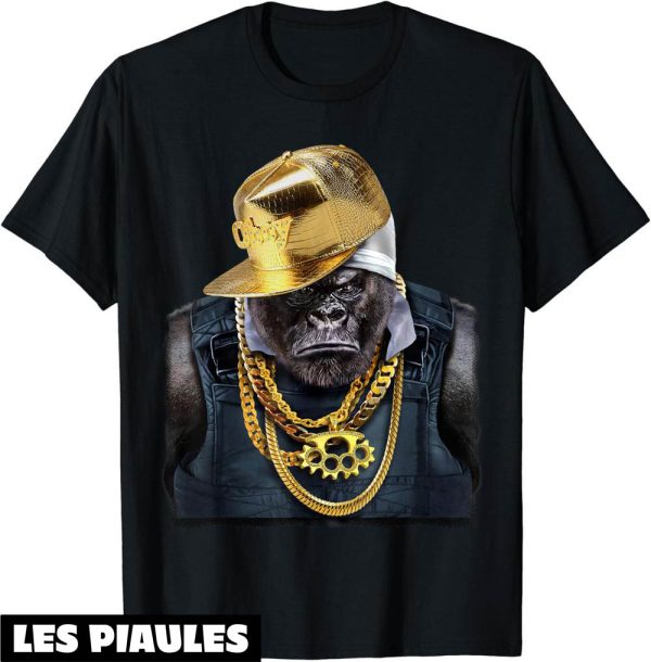 Musique T-Shirt Rappeur Gorille En Tenue De Style Hip-Hop