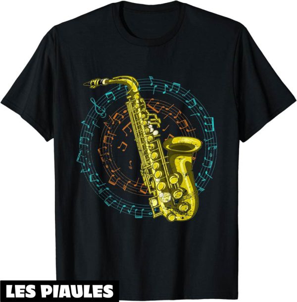 Musique T-Shirt Saxophoniste Instrument De Musique Saxo