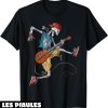 Musique T-Shirt Squelette Heavy Metal Guitariste Rock