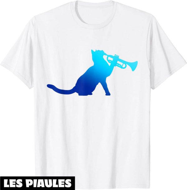 Musique T-Shirt Trompettiste Le Chat Musicien Jazz Trompette