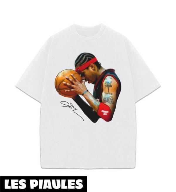 NBA T-Shirt Allen Iverson The Answer Sixers 90’s Basketball