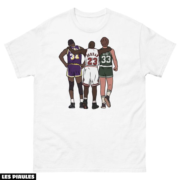 NBA T-Shirt Magic, Jordan Et Bird Big 3 De Basket-Ball