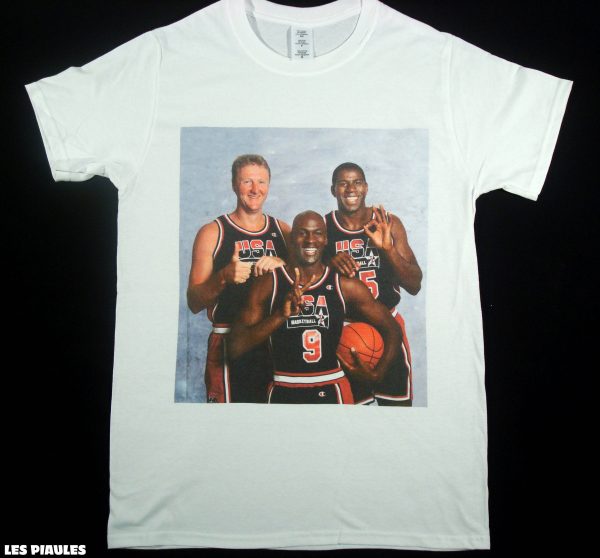 NBA T-Shirt Michael Jordan, Magic Johnson Et Larry Bird