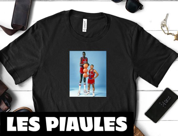 NBA T-Shirt Muggsy Et Manute, Des Joueurs Les Plus Grands